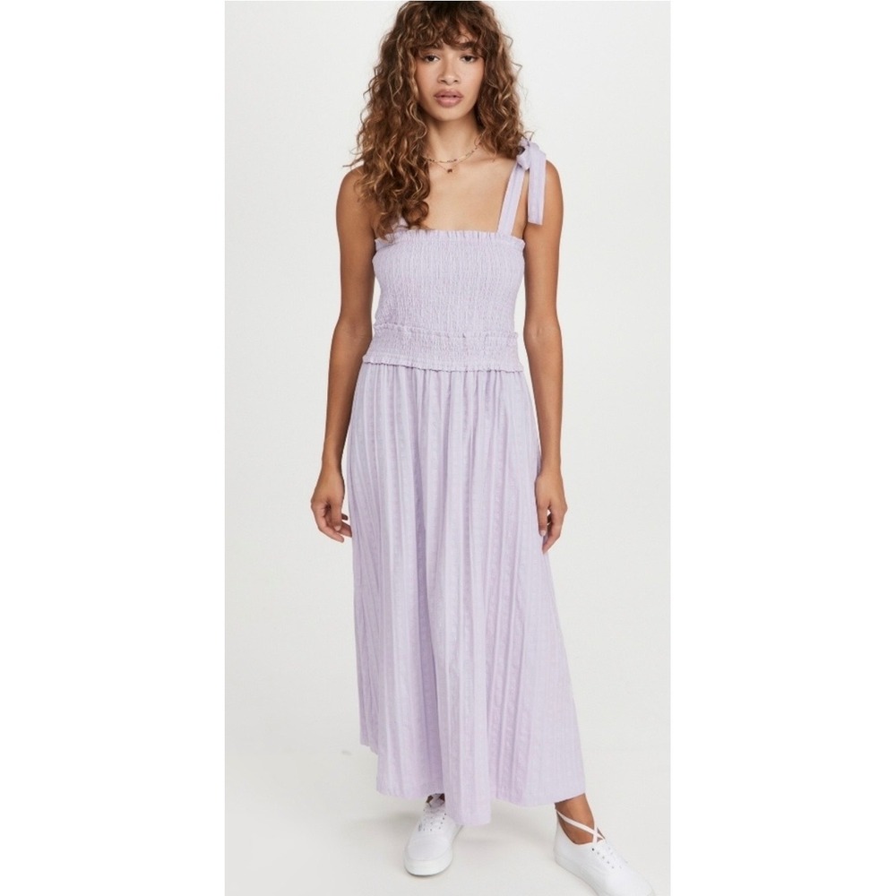 NWT Lost + Wander Angel in Disguise Maxi Dress Medium Lavender Smocked Cottage